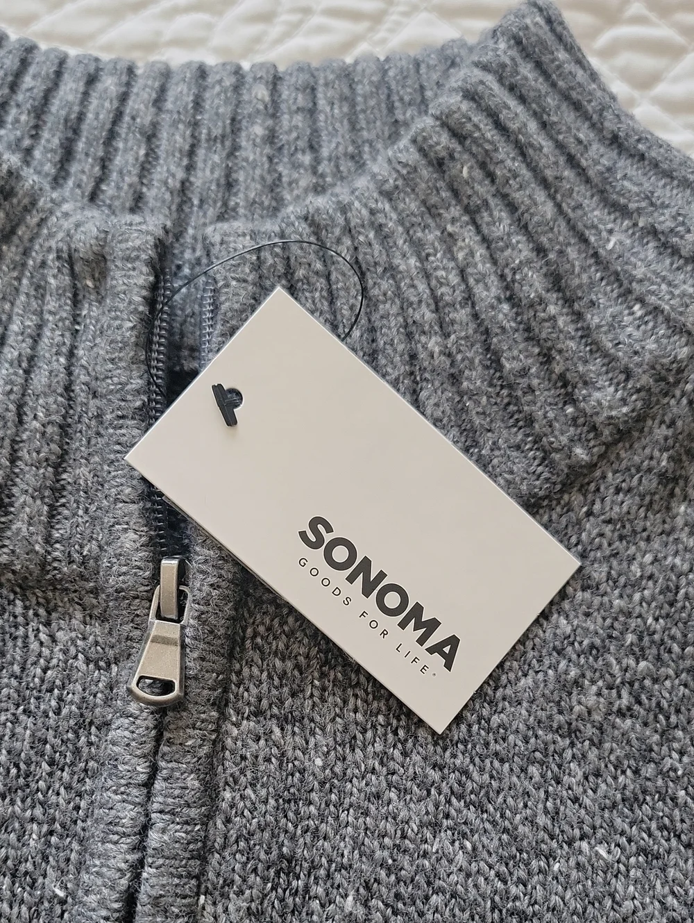 Sonoma Men's Gray Half-Zip Sweater 3XL TALL